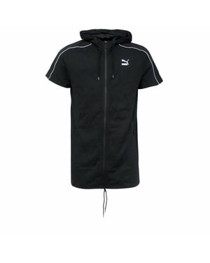 Puma Xtreme Zip Up Black Cotton Mens Chaqueta con capucha con capucha 573544 01 P1A