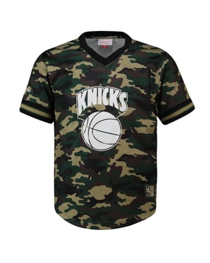 Mitchell & Ness NBA New York Knicks Mens Camo Mesh Mesh Camiseta