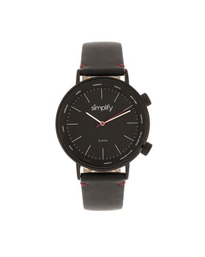 Simplifique el reloj con correa de cuero 3300