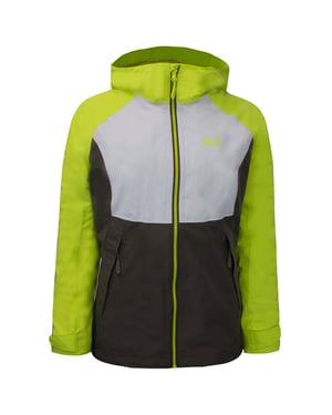Jack Wolfskin Mount Isa 3in1 para mujer gris/chaqueta verde