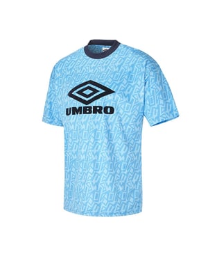 Camiseta azul de graffiti para hombre