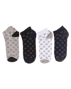 Pack de 4 Calcetines tobilleros hombre, calcetines cortos hombre