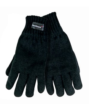 Thinsulate - Guantes de punto para niños - Guantes térmicos de invierno para niños - Negro
