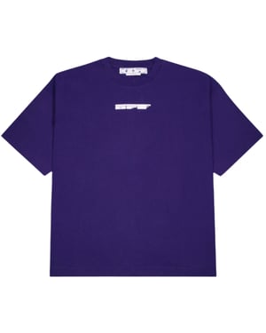 Off-White Camiseta morada de corte skate con logo Teddy Arrow