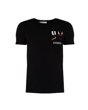 Iceberg T-Shirt del hombre negro