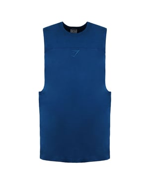 Gymshark compuesto caída de tanques azules para hombres