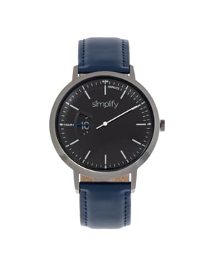 Simplifique el reloj con correa de cuero 6500
