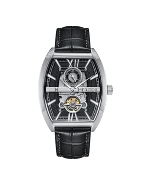 Reloj automático Heritor Masterson semiesqueleto con correa de cuero