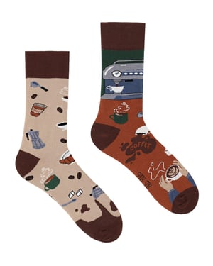 SPOX SOX - Calcetines de colores para hombre y mujer - Café