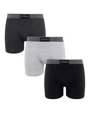 Prince Performance Range 3 Pack Black Grey Mens Boxers MUXPR061