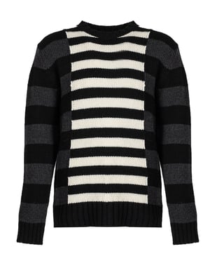 Les Hommes Suéter del hombre negro, Blanco, Gris