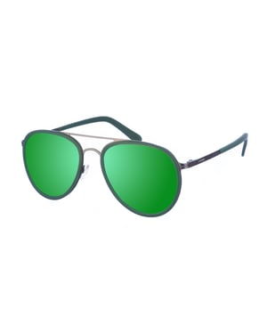 Gafas de sol de metal con forma ovalada Cameron unisex