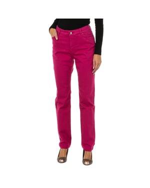 Pantalones largos tejanos de tejido elástico 6Y5J18-5D3IZ mujer