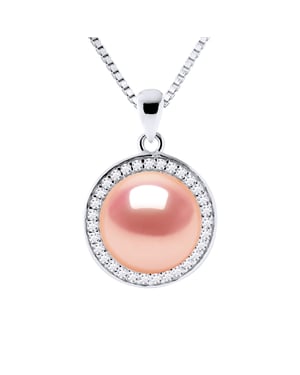Sol Collar de agua dulce Pearl White 9-10 mm 925