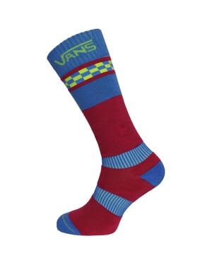 Vans fuera de la pared Pink/Blue Snow Mid Womens Performance Socks VQJP6MZ