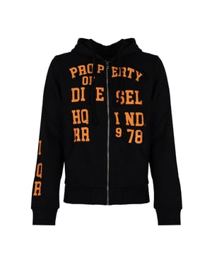 Diesel Sudadera Ginn Hood Zip del hombre negro