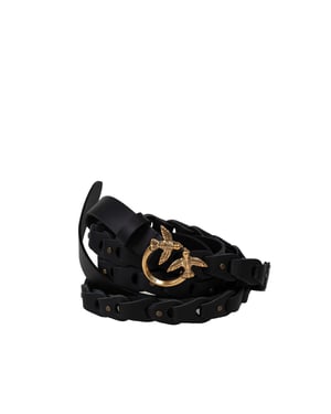 Pinko Cinturón Love Double Belt H2 de mujer negro