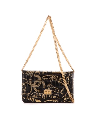 2.55 Graffiti Crocodile Reissue Wallet On Chain  Bolso bandolera