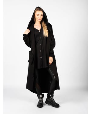 La Haine Inside Us Abrigo Unisex-LW623 de mujer negro