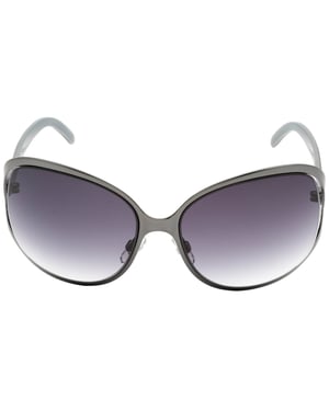 Gafas de sol negras con lentes ovaladas grises de Calvin Klein