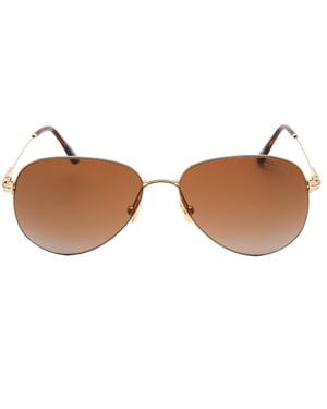 Tom Ford Porsche gafas de sol doradas con lentes en marrón oscuro