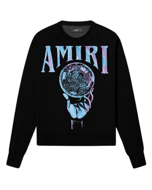 Jersey de punto negro con diseño de bola de cristal de Amiri