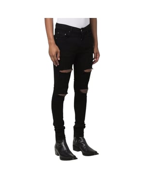 Vaqueros Amiri de corte slim Thrasher Plus en denim negro