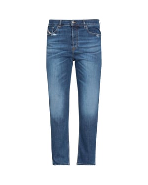 Vaqueros de denim con lavado azul liso y corte tapered D-Fining de Diesel