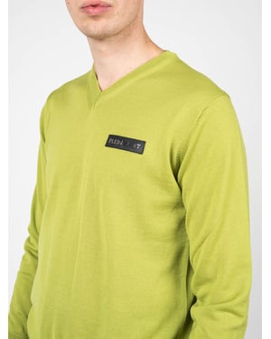 Plein Sport Suéter Merino del hombre verde