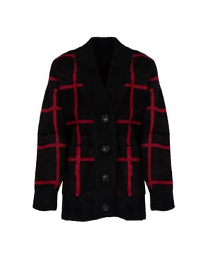 Pinko Cárdigan Extrabrut de mujer rojo, negro