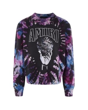 Amiri Crystal Ball Tie-Dye sudadera morada