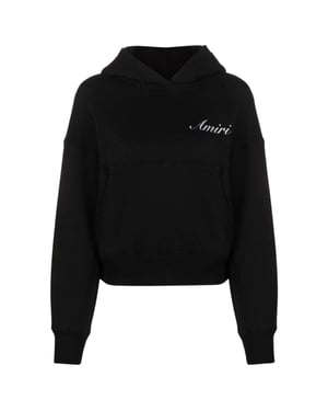 Amiri MA Script sudadera con capucha negra