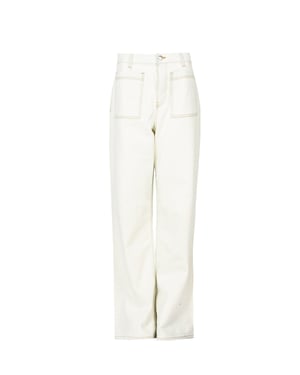 Pinko Pantalones Forbita de mujer Blanco