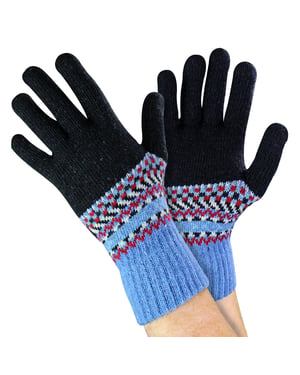 Guantes de lana para hombre | Guantes de invierno Fairisle lindo para el clima frío
