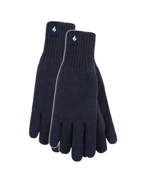 Guantes térmicos para hombre con puño de canalé protector