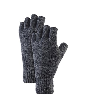 Guantes sin dedos para hombre con forro polar térmico