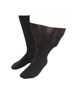 1 paquete de calcetines de algodón extra anchos y holgados para edemas en tobillos hinchados
