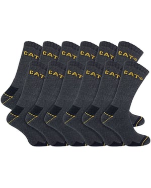 Paquete de 12 calcetines de trabajo unisex de alta resistencia para botas con puntera de acero