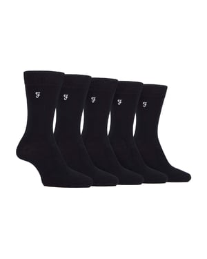 Lote de 5 calcetines de bambú con rayas brillantes para hombre