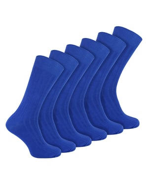 Calcetines de algodón de colores lisos de punto elástico para hombre