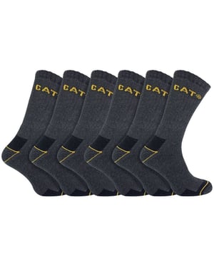 Paquete de 6 calcetines de trabajo unisex de alta resistencia para botas con puntera de acero