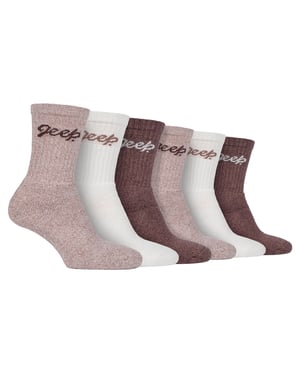 Pack de 6 Calcetines para botas de montaña de mujer | Calcetines de algodón para el aire libre