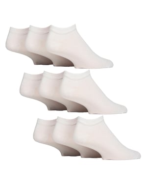 9 Pack Calcetines Diabéticos de Entrenamiento para Hombre | Calcetines Tobilleros Extra Anchos No Elásticos