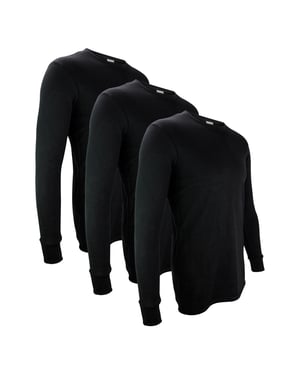 3 Pack Mens Thermal Underwear Top | Winter Base Layer Long Sleeve Top