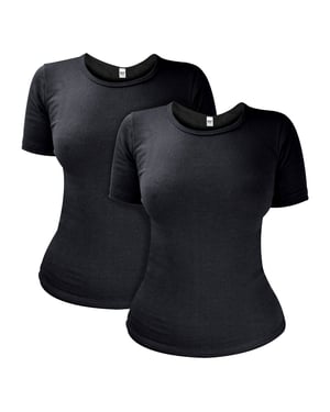 2 Pack Camiseta Térmica de Manga Corta para Mujer en Invierno