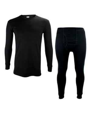 Conjunto de ropa interior térmica para hombre | Top con forro polar y conjunto de calzoncillos largos