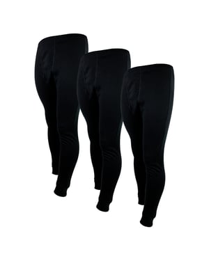 3 Pack Hombres Thermal Long Johns | Winter Base Layer Underwear Bottoms