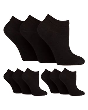 Pack de 9 calcetines para diabéticos con tobillo ancho para pies hinchados