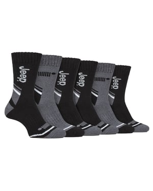 Mens 6 Pack Calcetines Bota Caminata | Poliéster Calcetines Outdoor para Senderismo