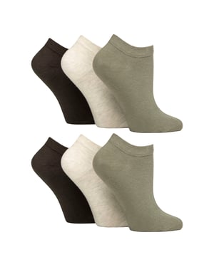 Pack de 6 Calcetines Diabéticos de Entrenamiento para Mujer | Calcetines Extra Anchos para Pies Hinchados